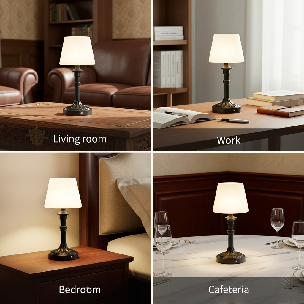 Lampe de chevet en métal — Intensité réglable, gros plan