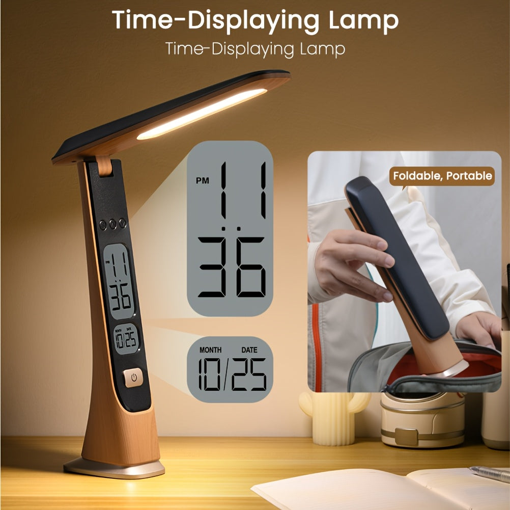 Lampe de bureau en plastique, bras pliable, rechargeable, sans fil — détail de la matière : plastique Image