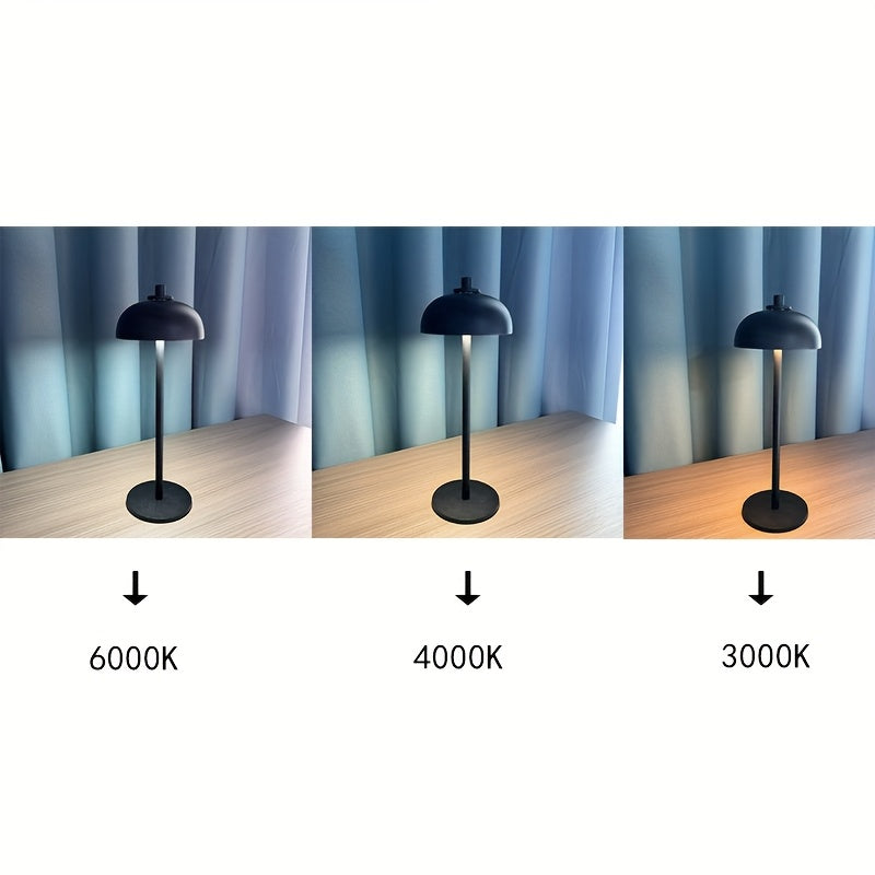 Lampe de bureau en métal — Mode veilleuse et bras orientable, vue de dos