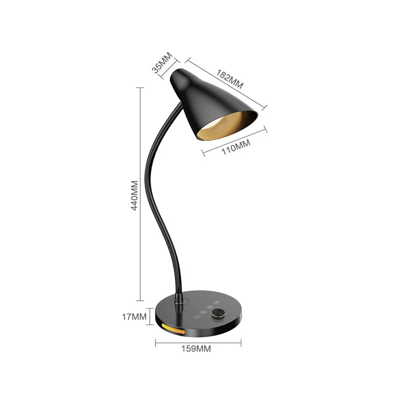 Lampe de bureau LED flexible - Col de cygne orientable.