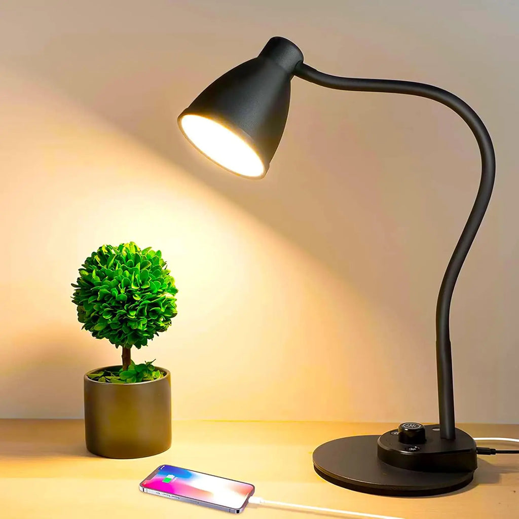 Lampe de bureau LED flexible - Variation et détection auto.
