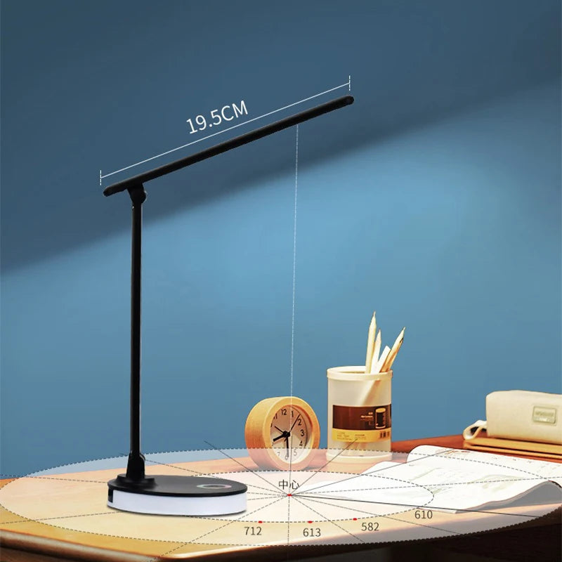 Lampe de bureau LED articulée tactile — Confort visuel