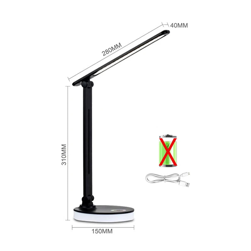 Lampe de bureau LED articulée tactile — Confort visuel