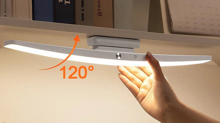 Lampe de bureau LED suspendue - Barre magnétique rechargeable.