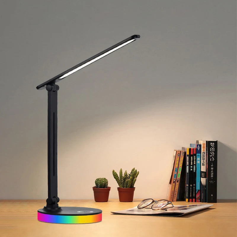Lampe de bureau LED articulée tactile — Confort visuel
