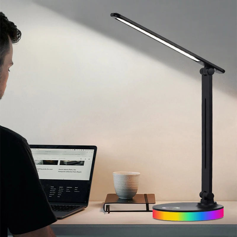 Lampe de bureau LED articulée tactile — Confort visuel