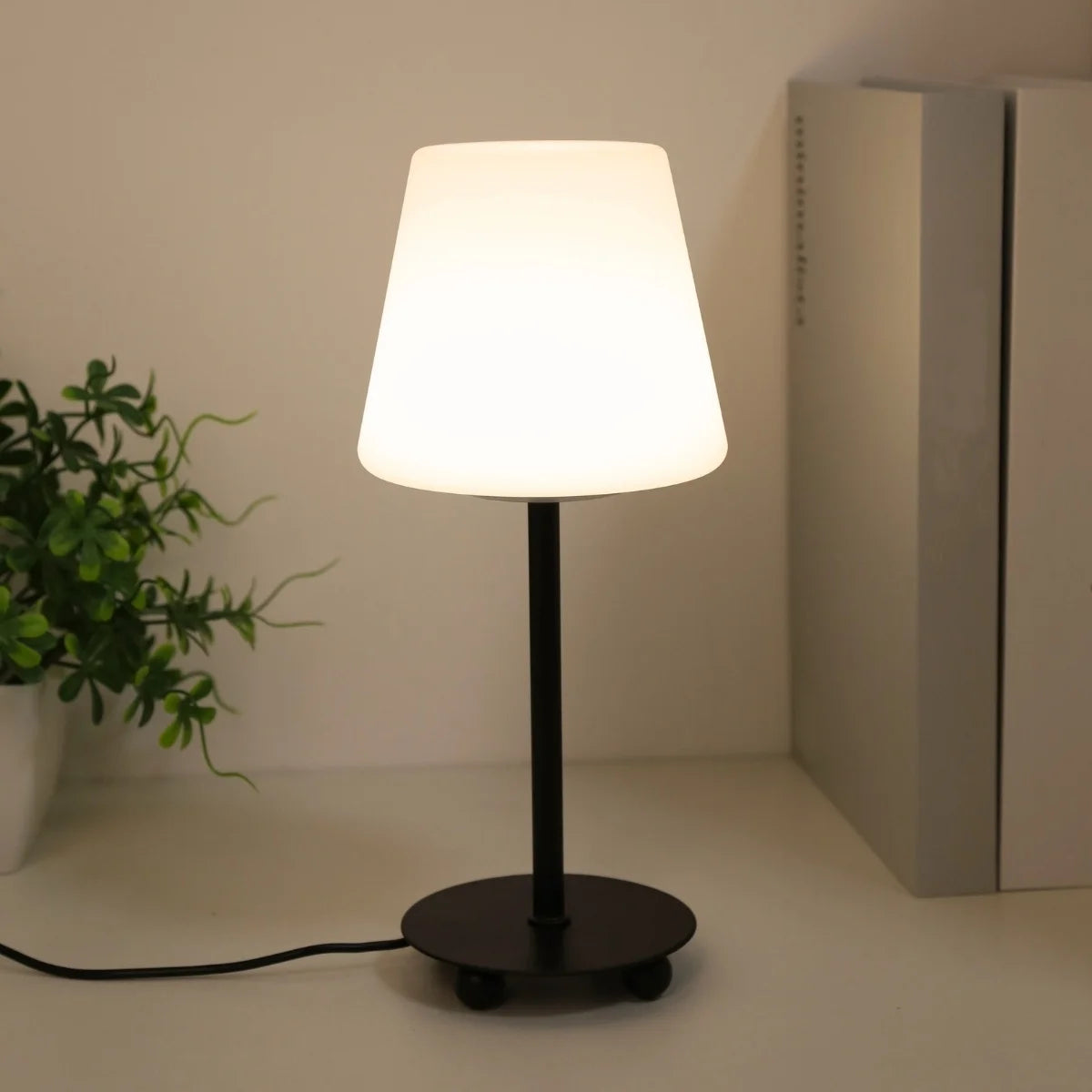 Lampe de bureau design abat-jour blanc - Lumière d'ambiance