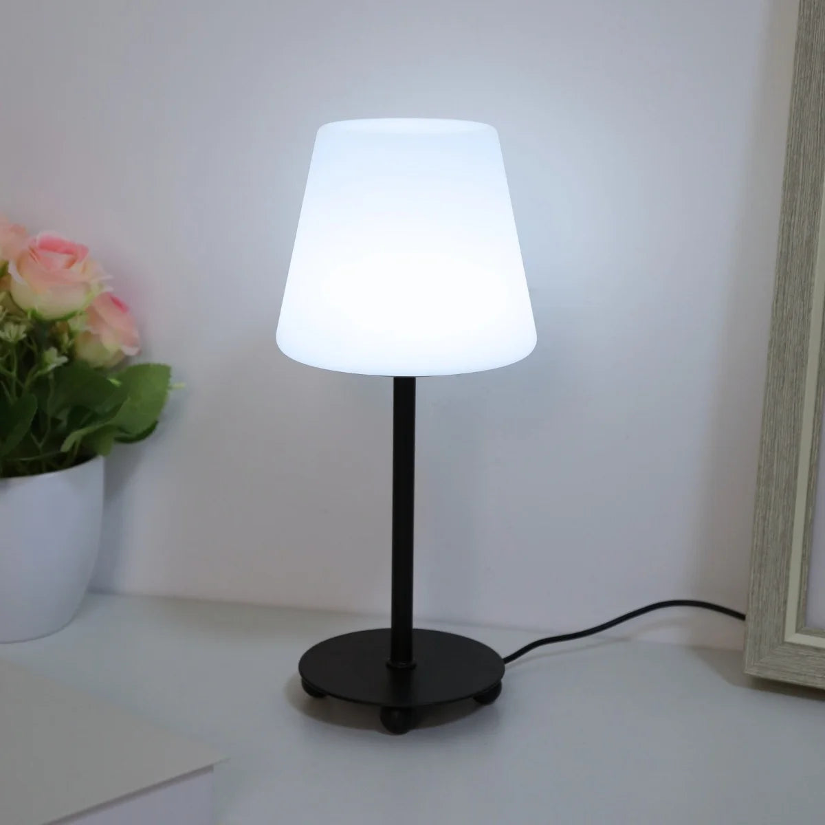 Lampe de bureau design abat-jour blanc - Lumière d'ambiance