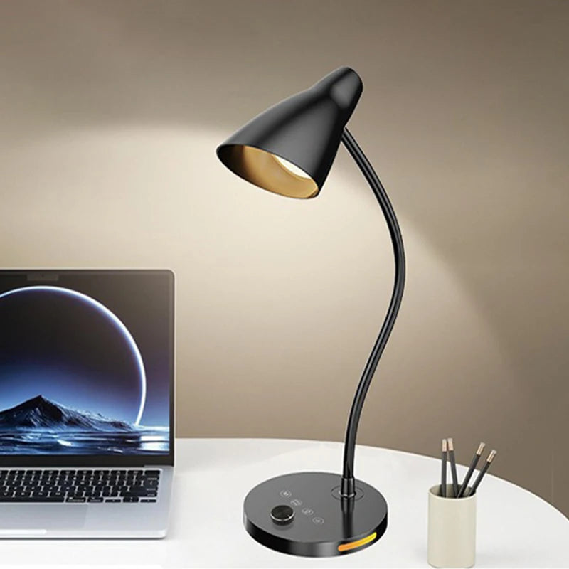 Lampe de bureau LED flexible - Col de cygne orientable.