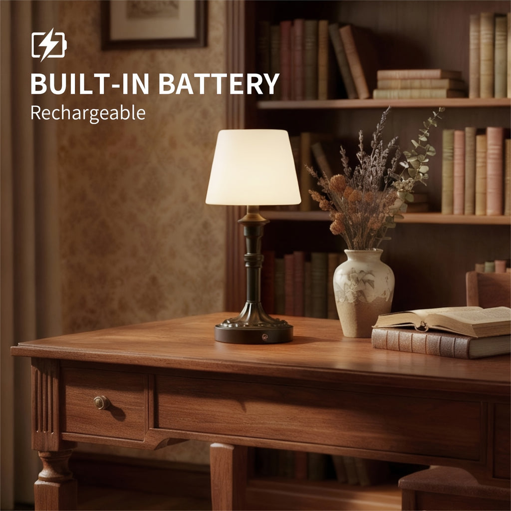 Lampe de chevet en métal — Intensité réglable, mise en situation