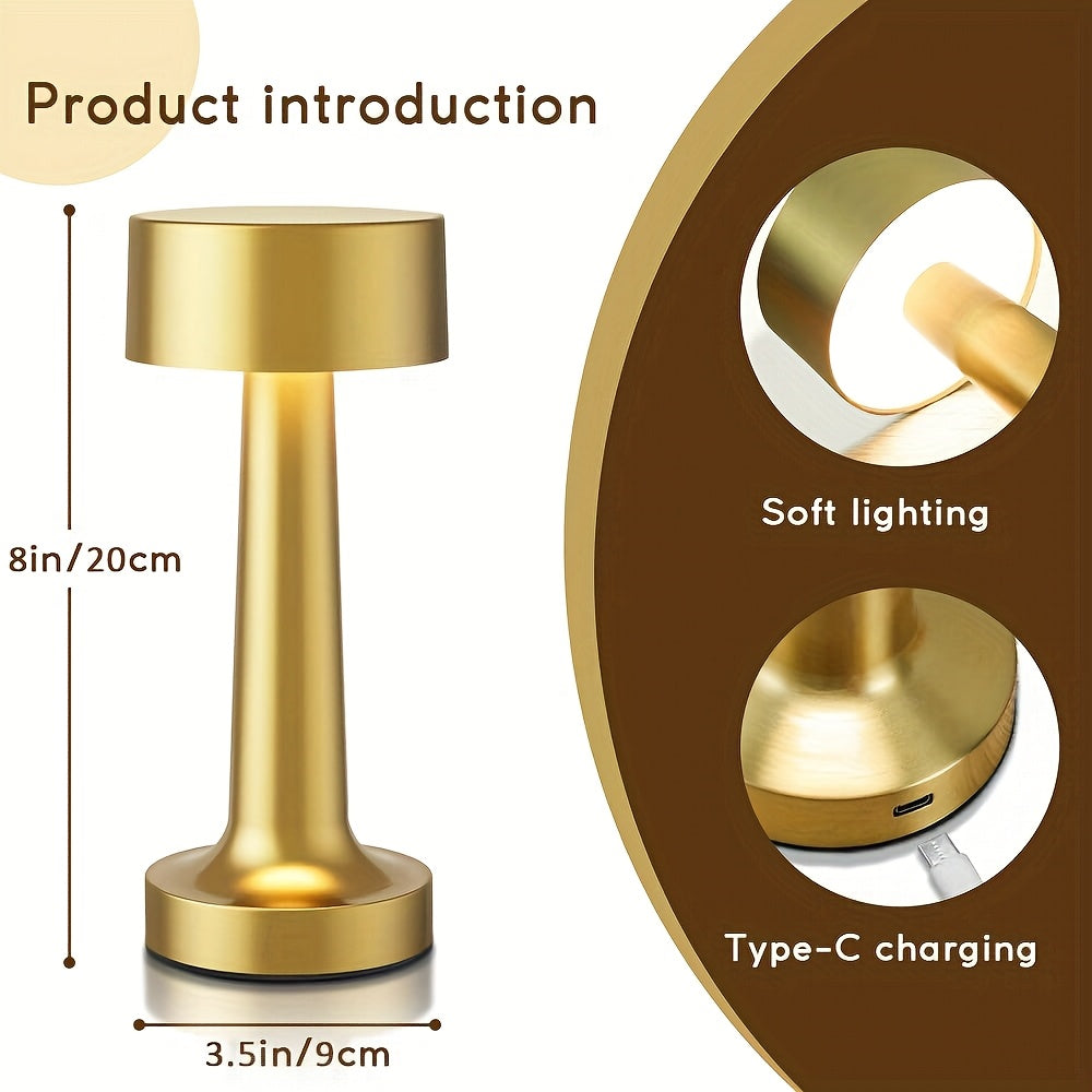 Lampe de bureau rétro dorée ou argentée, par deux ou quatre