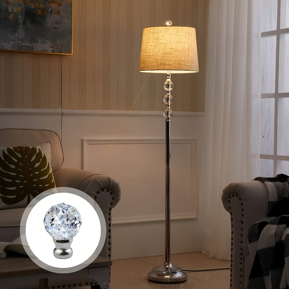 Lampe de bureau : embouts d'abat-jour en cristal, lot de 2
