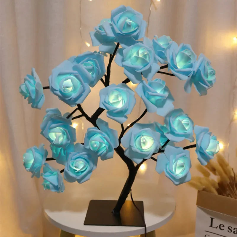 Lampe bouquet de roses lumineuses - Veilleuse LED USB — photo 1 Image
