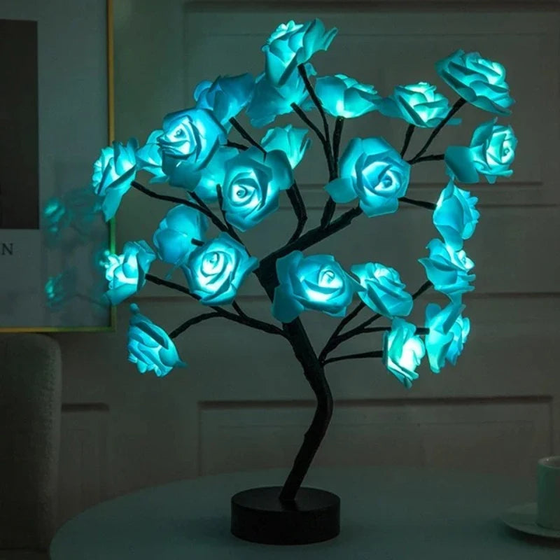 Lampe bouquet de roses lumineuses - Veilleuse LED USB — photo 3 Image