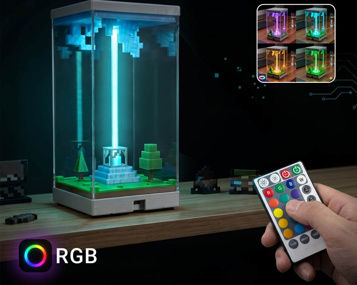 Lampe de bureau ado pixel art RGB - Télécommande 16 couleurs — photo 2