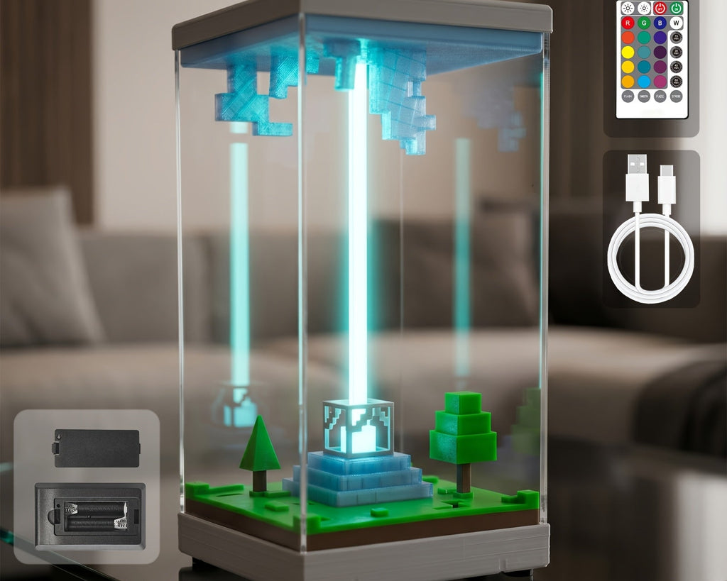 Lampe de bureau ado pixel art RGB - Télécommande 16 couleurs — photo 3