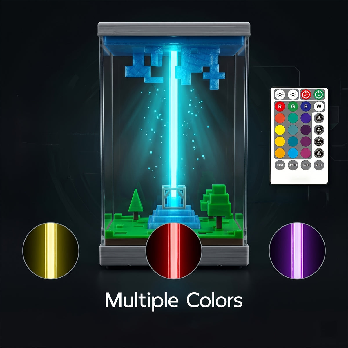 Lampe de bureau ado pixel art RGB - Télécommande 16 couleurs — photo 5 Image