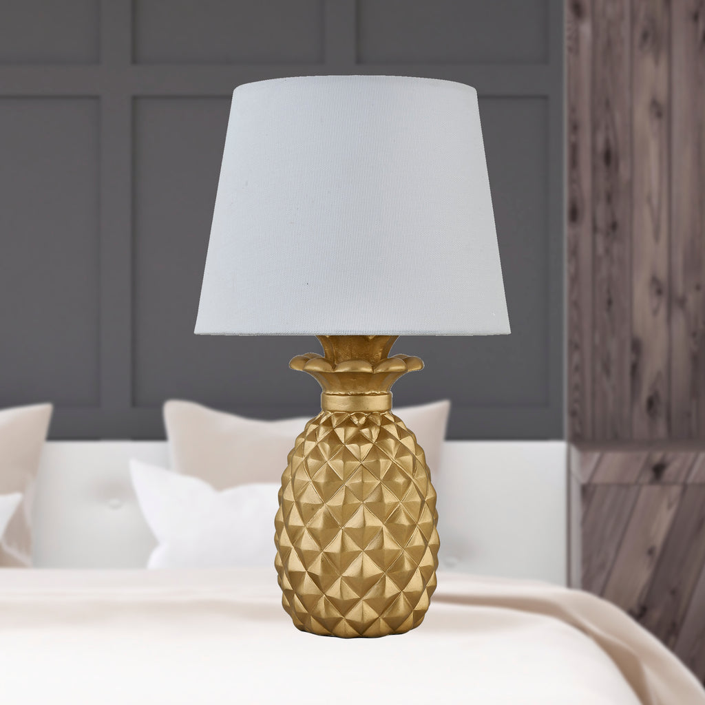 Lampe de bureau ananas dorée - Lot de 2 lampes design — photo 3