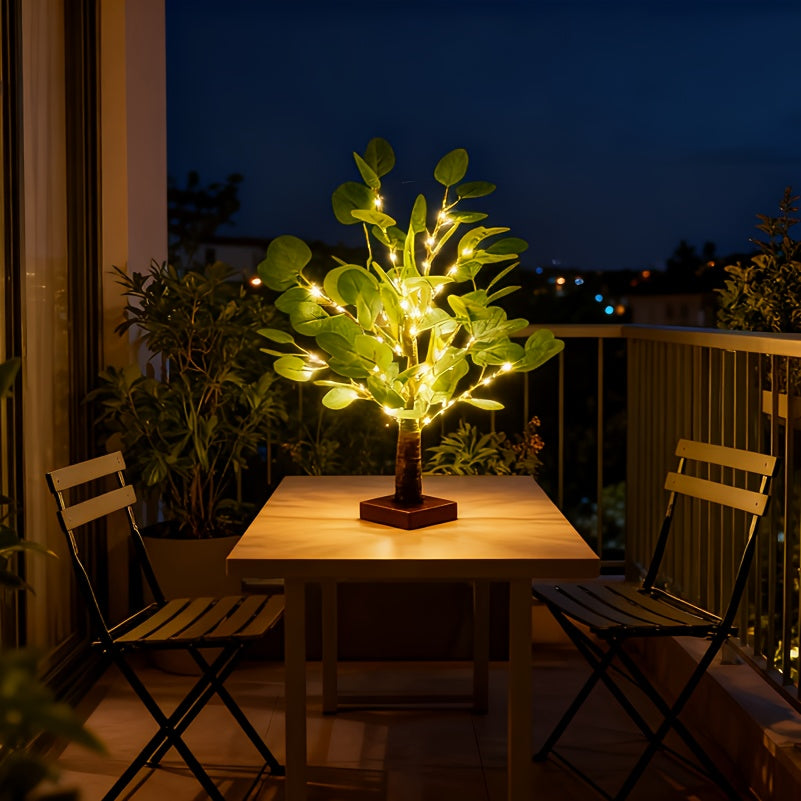 Lampe de bureau arbre eucalyptus lumineux - Déco féérique — photo 1