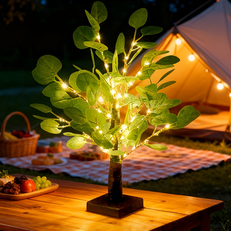 Lampe de bureau arbre eucalyptus lumineux - Déco féérique — photo 2