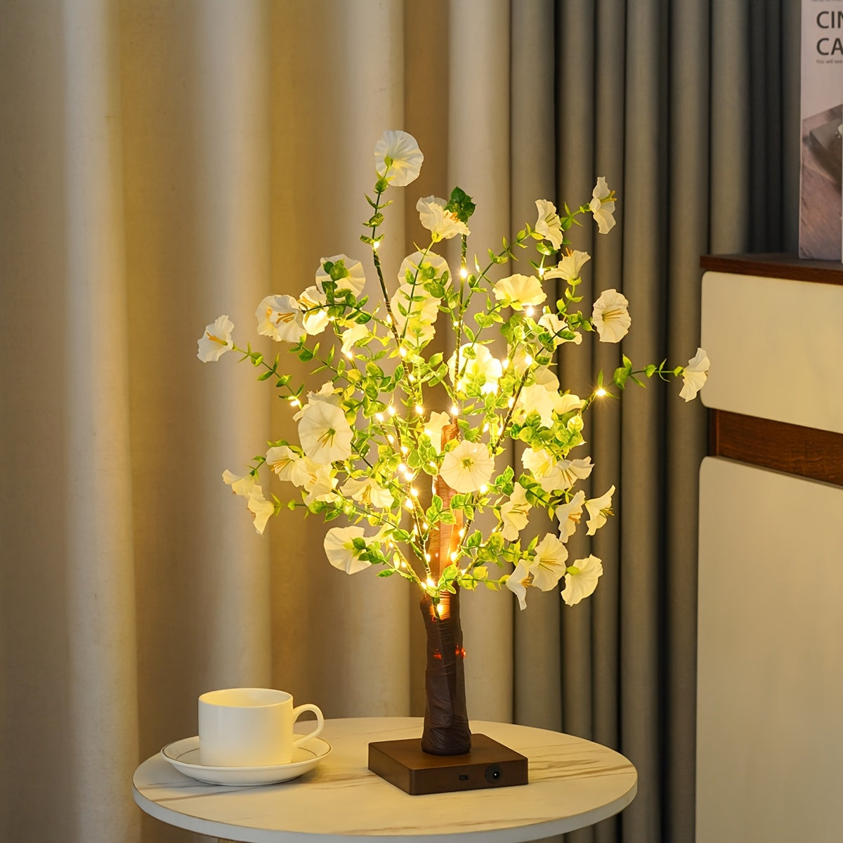 Lampe de bureau arbre fleuri lumineux - Veilleuse romantique — photo 4