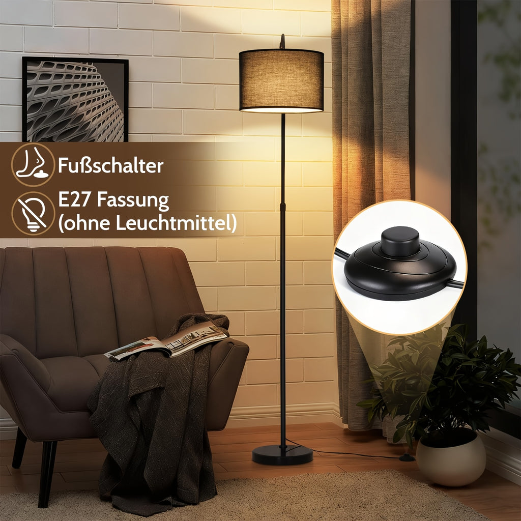 Lampe de bureau arc à socle en marbre et abat-jour tissu