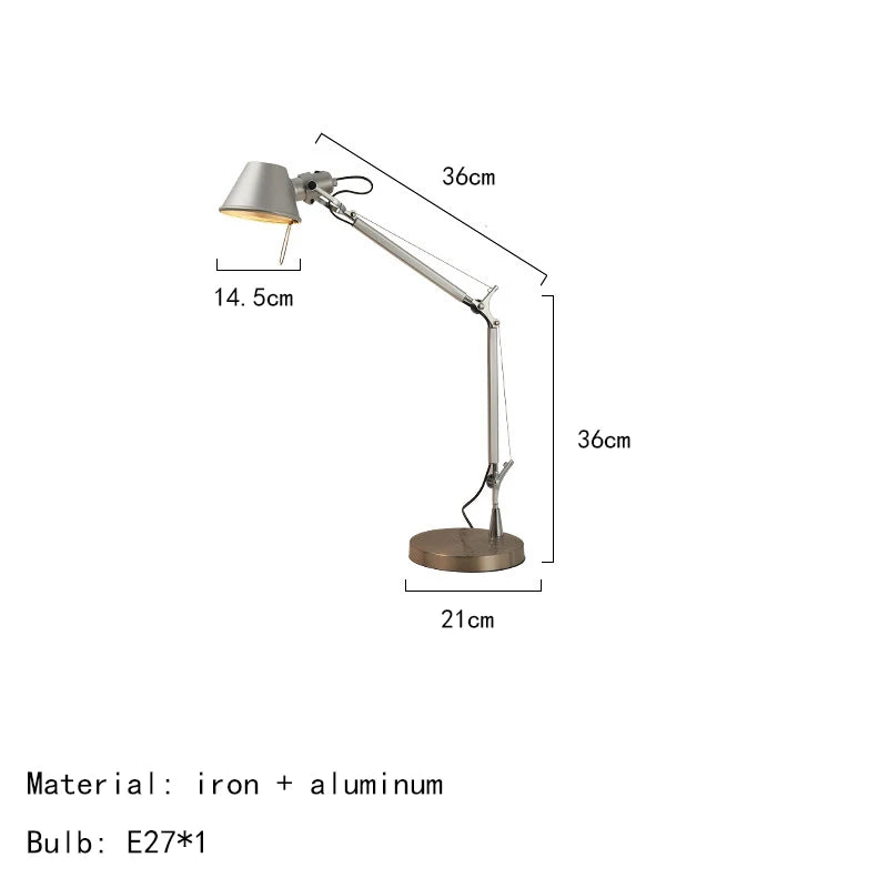 Lampe de bureau architecte métal - Bras articulé réglable — photo 10
