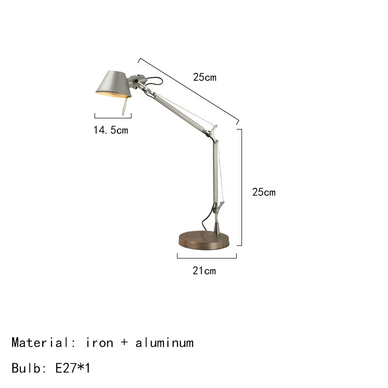 Lampe de bureau architecte métal - Bras articulé réglable — photo 6
