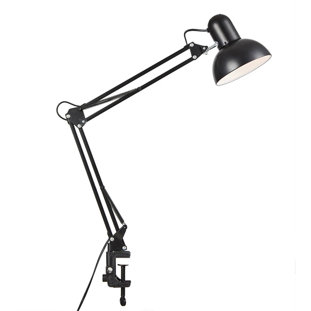 Lampe de bureau articulée en métal - Pince et bras à ressort — photo 6