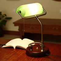 Lampe de bureau banker verte - Abat-jour orientable rétro — photo 1