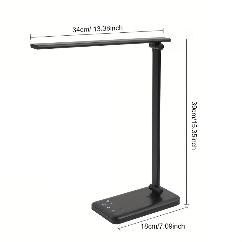 Lampe de bureau à barre pliante blanche et sortie USB 5 V