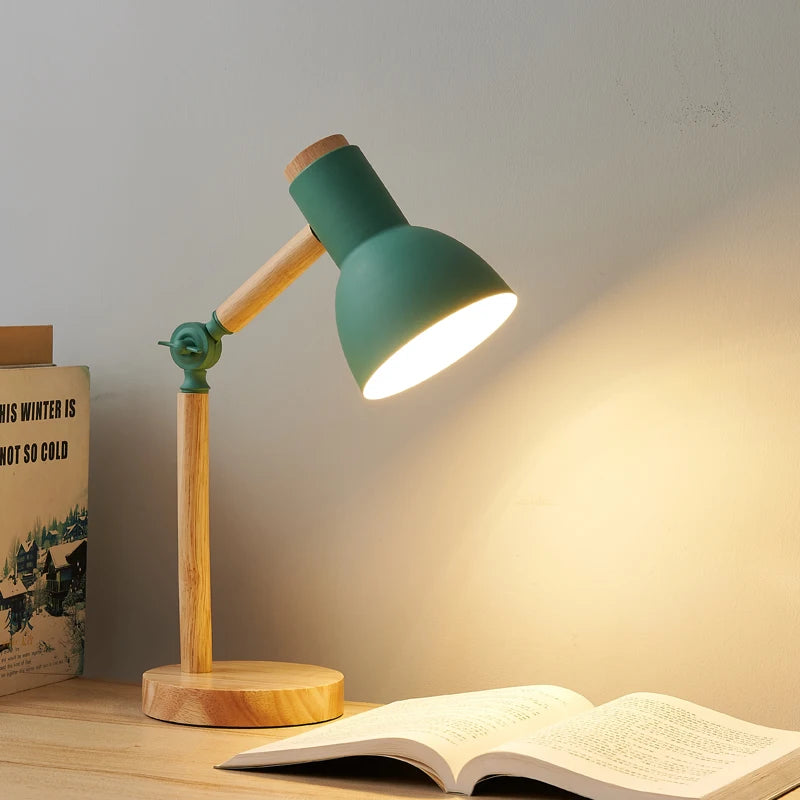 Lampe de bureau en bois - Tête orientable design nordique — photo 6
