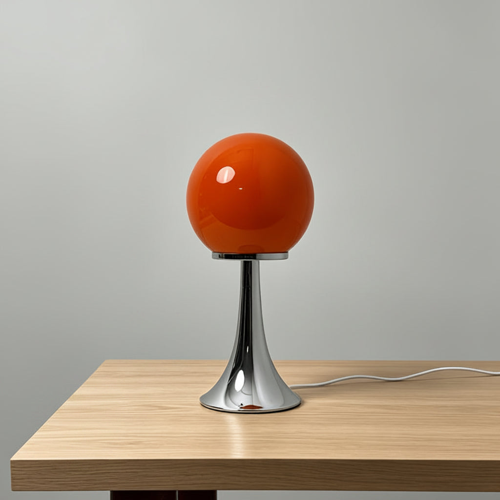 Lampe de bureau boule en verre – Design rétro minimaliste — photo 10