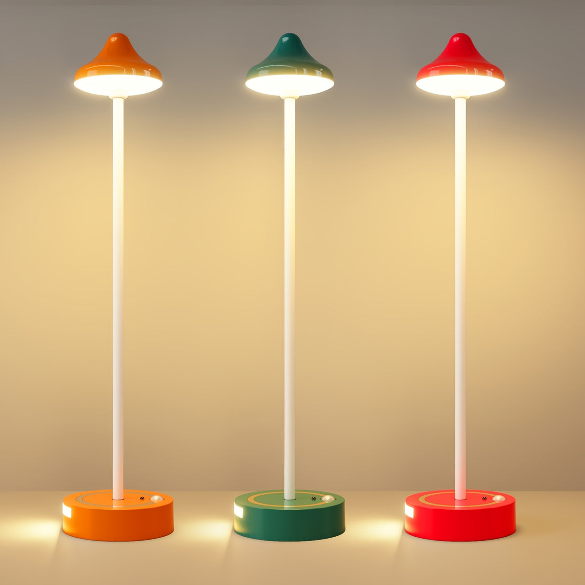 Lampe de bureau à capteur, abat-jour conique, 39 cm de haut