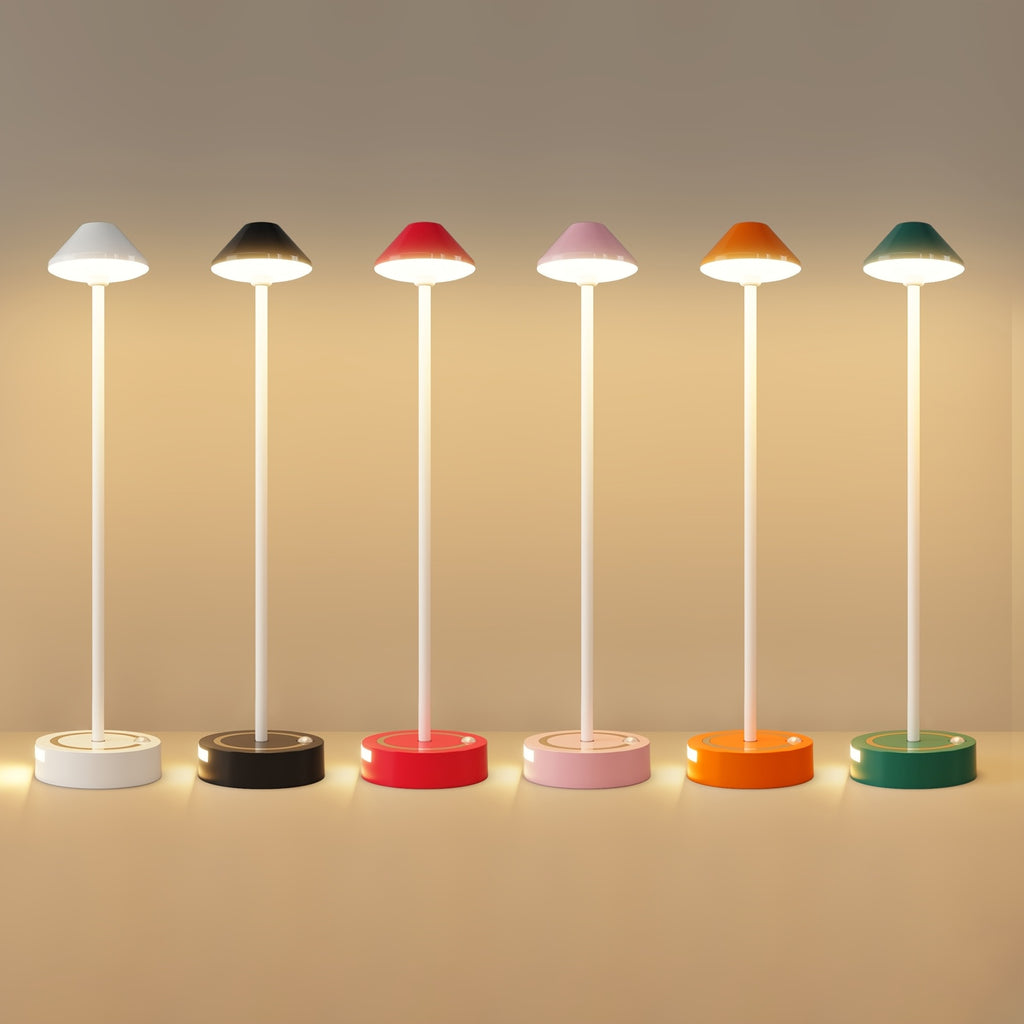 Lampe de bureau à capteur, abat-jour conique, 39 cm de haut