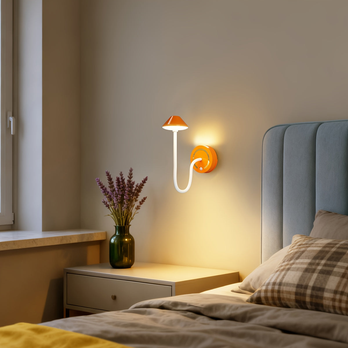 Lampe de bureau à capteur, abat-jour conique, 39 cm de haut