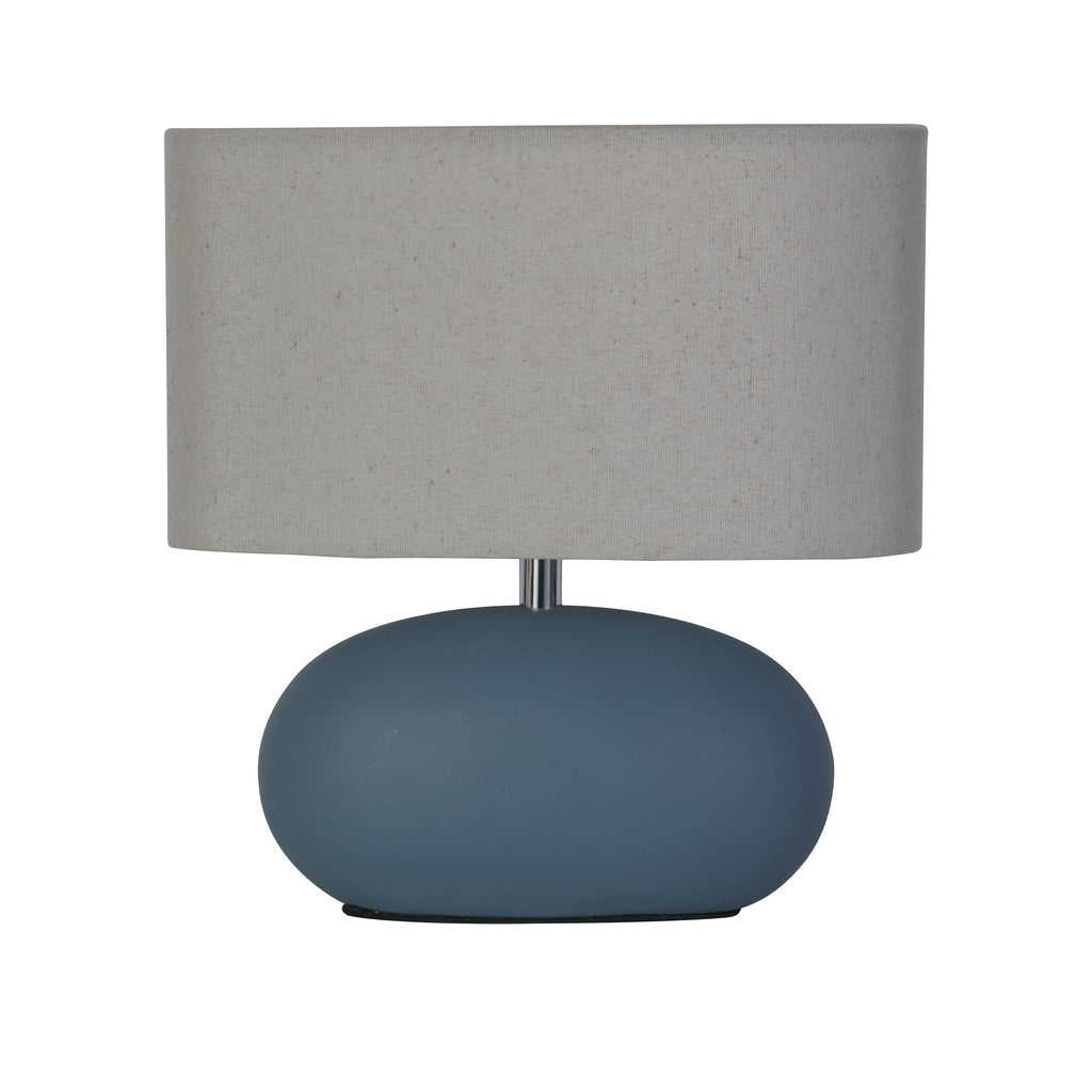 Lampe de bureau en céramique bleue - Design galet moderne — photo 3