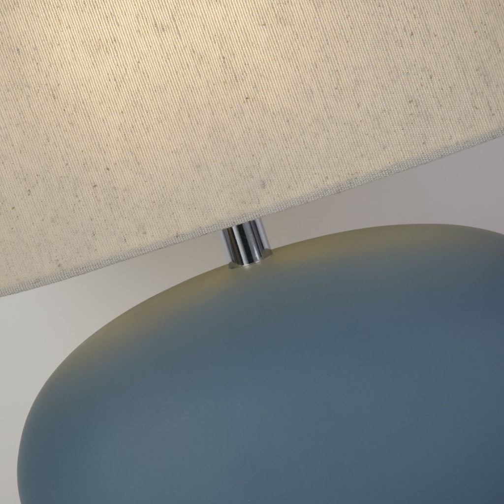 Lampe de bureau en céramique bleue - Design galet moderne — photo 4