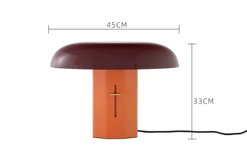 Lampe de bureau champignon design - Métal bicolore élégant — photo 3