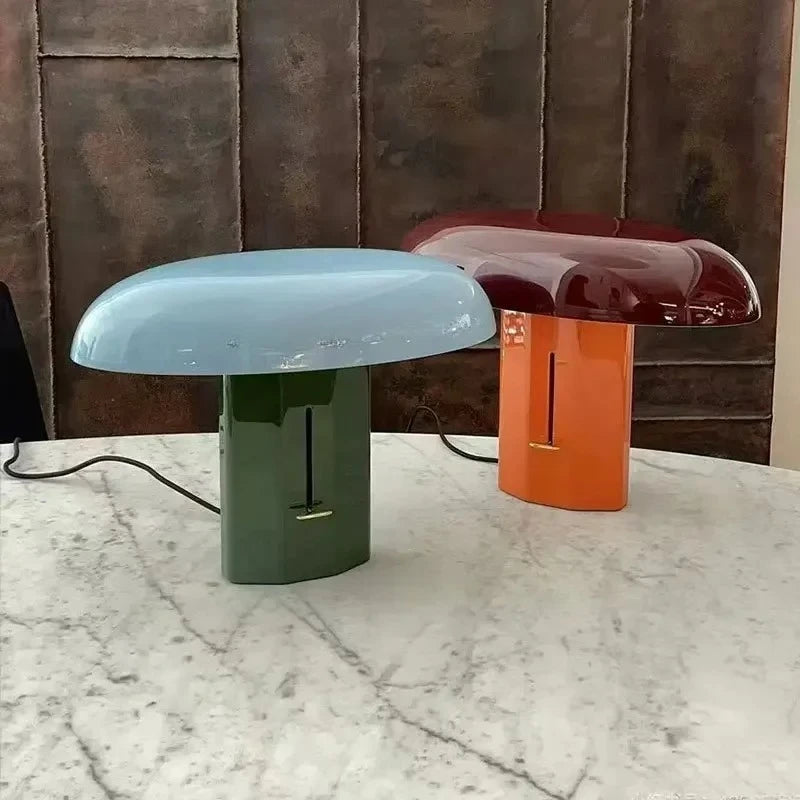 Lampe de bureau champignon design - Métal bicolore élégant — photo 7