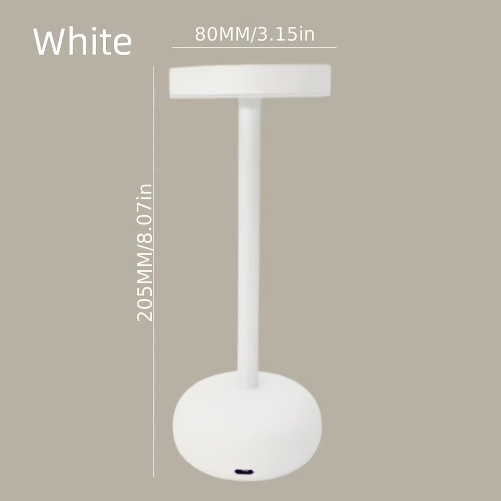 Lampe de bureau champignon métal, batterie 1200 mAh, 20,5 cm