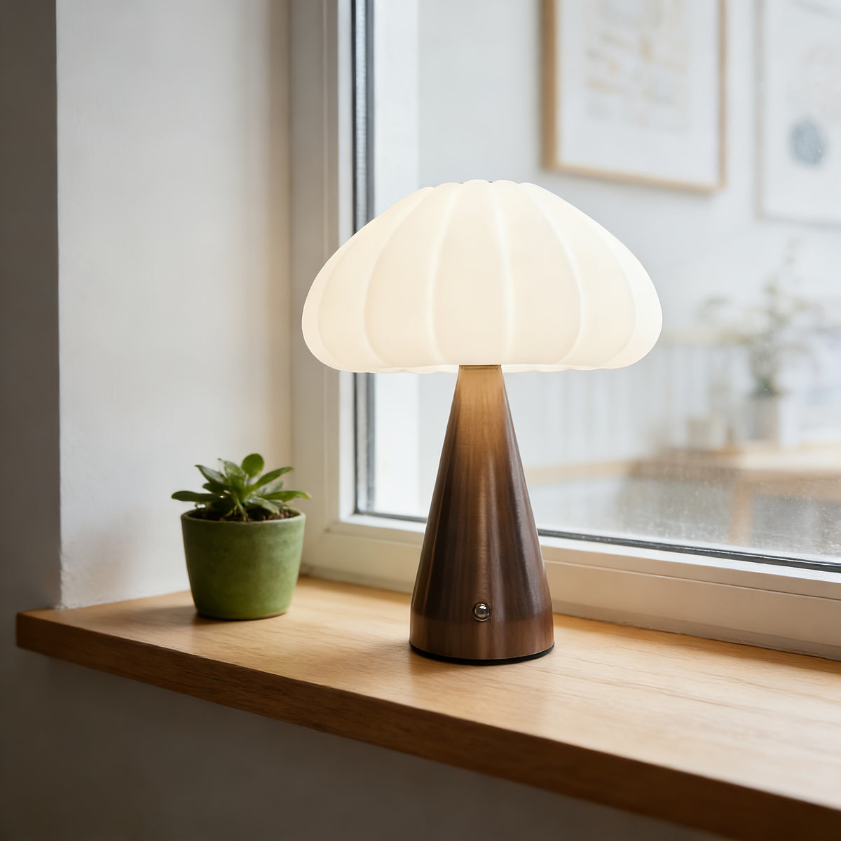Lampe de bureau champignon tactile sans fil – Style rétro — photo 1 Image