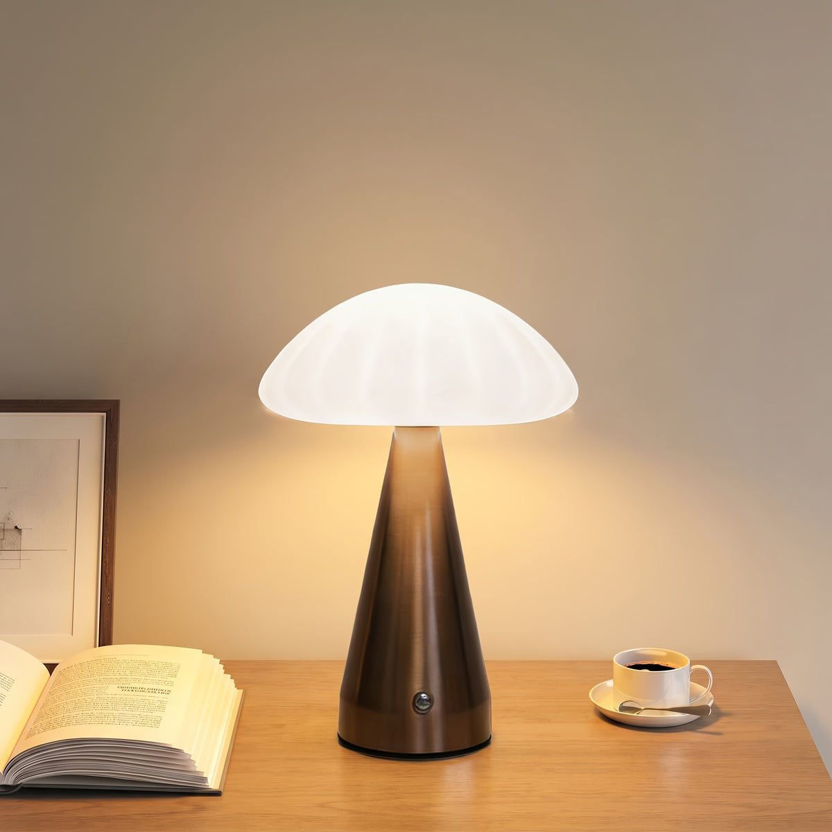 Lampe de bureau champignon tactile sans fil – Style rétro — photo 3