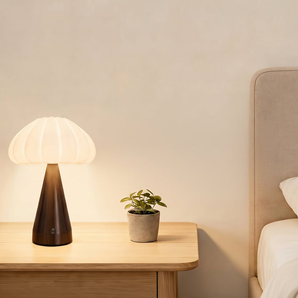 Lampe de bureau champignon tactile sans fil – Style rétro — photo 4