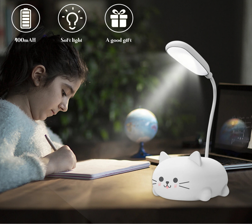 Lampe de bureau chat pour enfant - LED rechargeable USB — photo 3