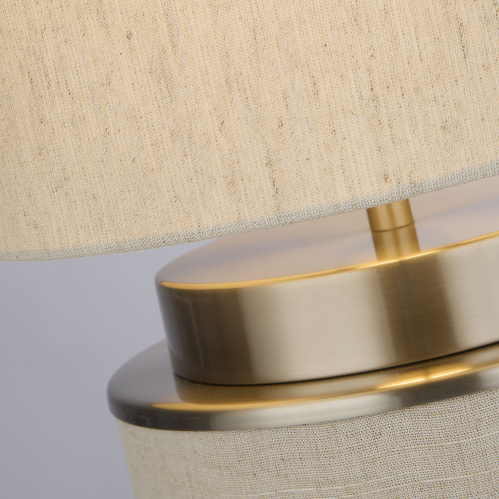 Lampe de bureau design nickel et jute - Ambiance chaleureuse — photo 2