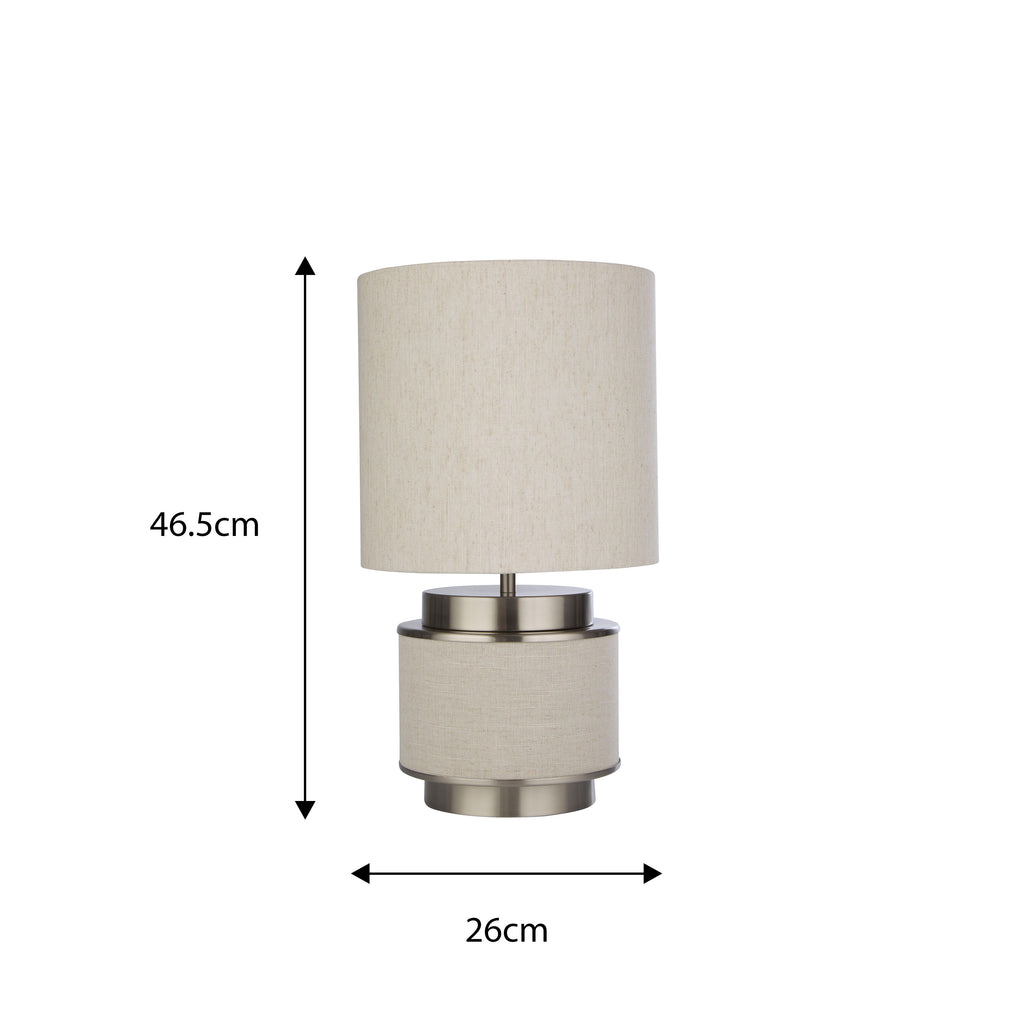Lampe de bureau design nickel et jute - Ambiance chaleureuse — photo 3