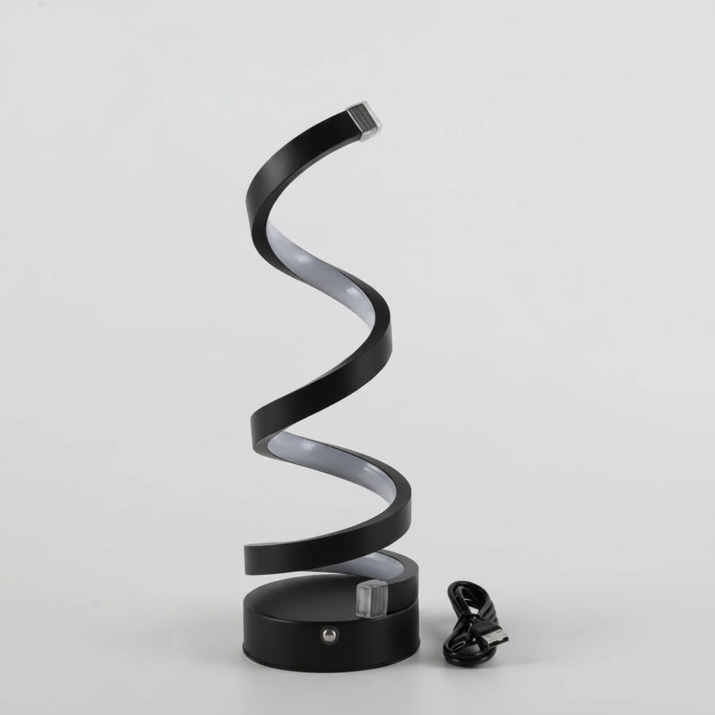 Lampe de bureau design en spirale — Sans fil et tactile — photo 2
