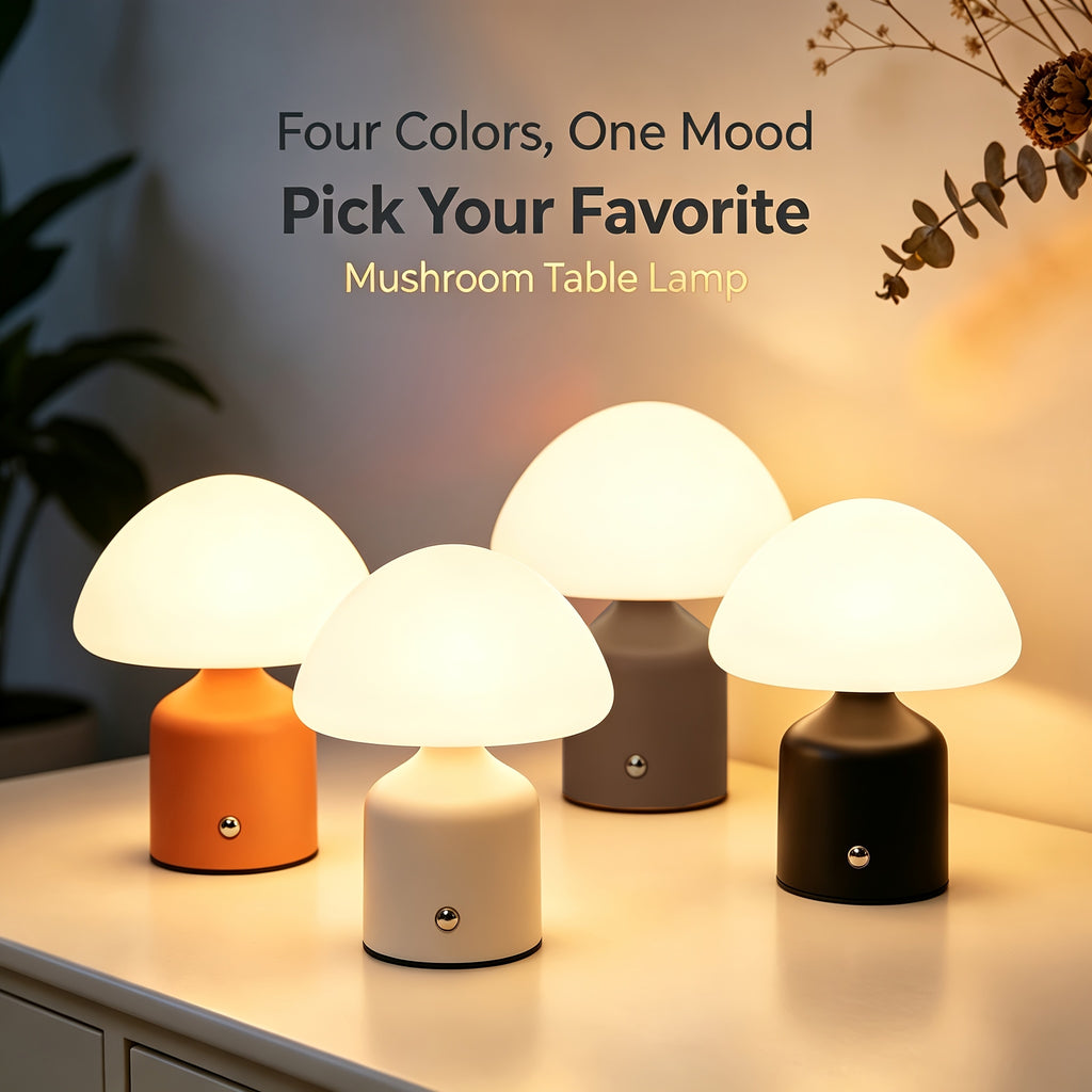 Lampe de bureau à dôme opale et socle en métal brossé mat