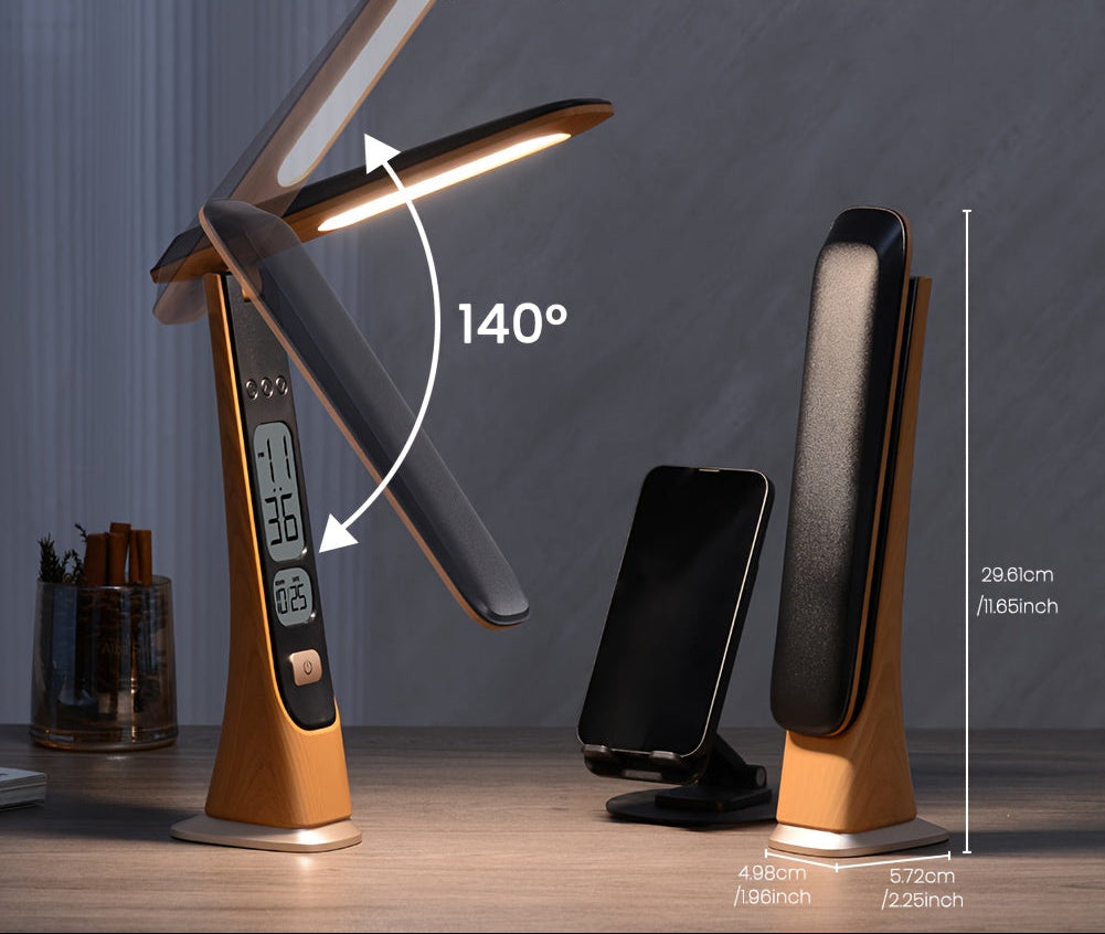 Lampe de bureau dorée sans fil - Pliable et rechargeable — photo 3